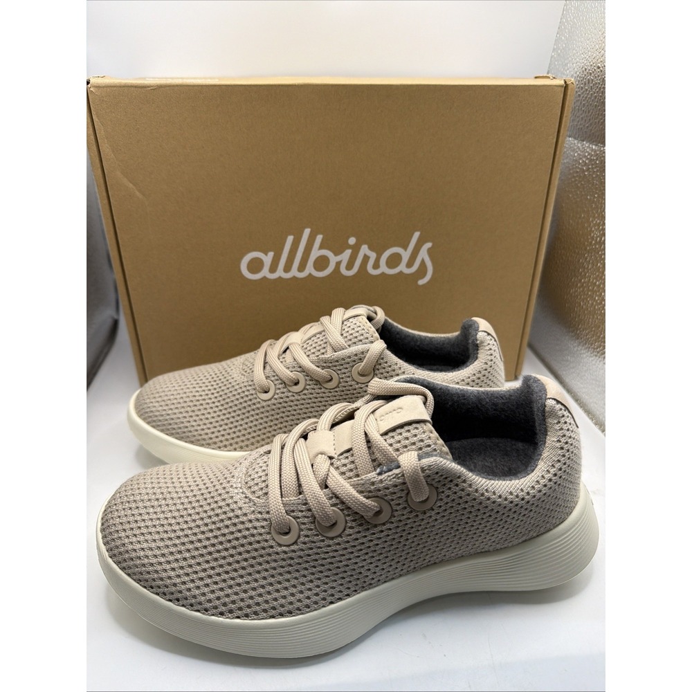 Allbirds Tree Runner NZ Women's Beige Sneakers Size US 5.5, EU 35.5, UK 2.5 NIB